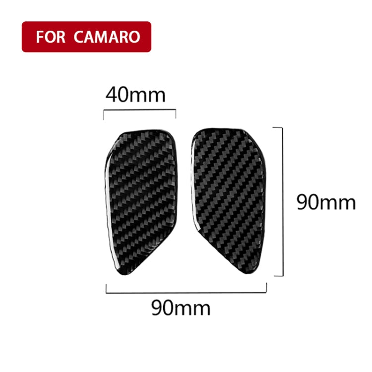 รถคาร์บอนไฟเบอร์ประตูด้านใน Handle นาฬิกาข้อมือแผงสติกเกอร์ตกแต่งสำหรับ Chevrolet Camaro 2017-2019, Door Inner Handle Wrist Panel