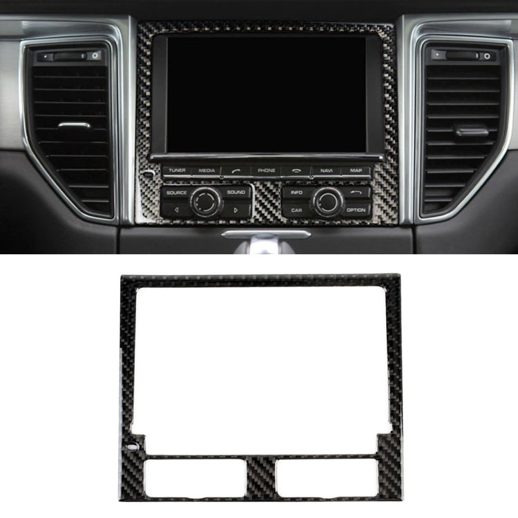 แผงนำทางรถยนต์คาร์บอนไฟเบอร์สติกเกอร์ตกแต่งสำหรับ Porsche Macan, Navigation Panel