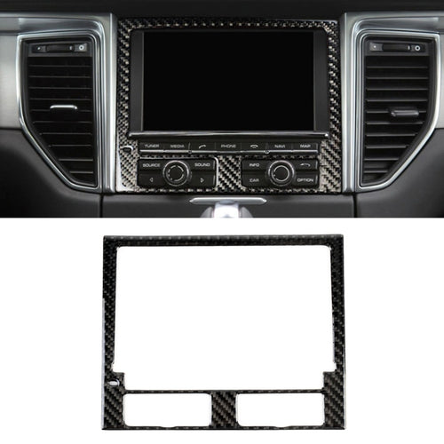 แผงนำทางรถยนต์คาร์บอนไฟเบอร์สติกเกอร์ตกแต่งสำหรับ Porsche Macan, Navigation Panel
