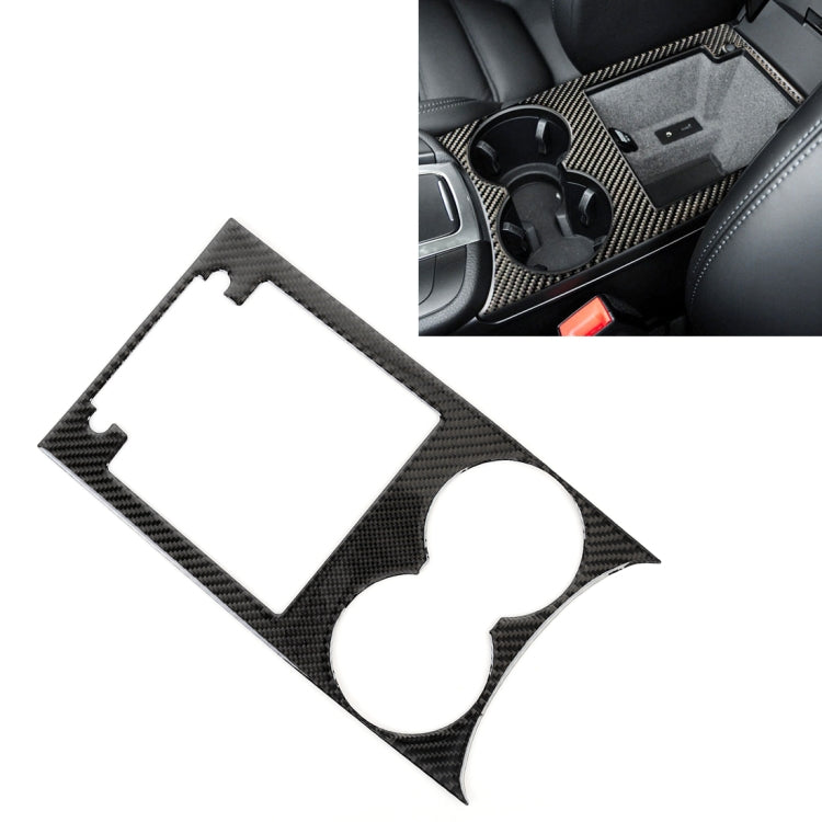 สติ๊กเกอร์ตกแต่งแผงถ้วยน้ำรถยนต์คาร์บอนไฟเบอร์สำหรับ Porsche Macan, Water Cup Panel