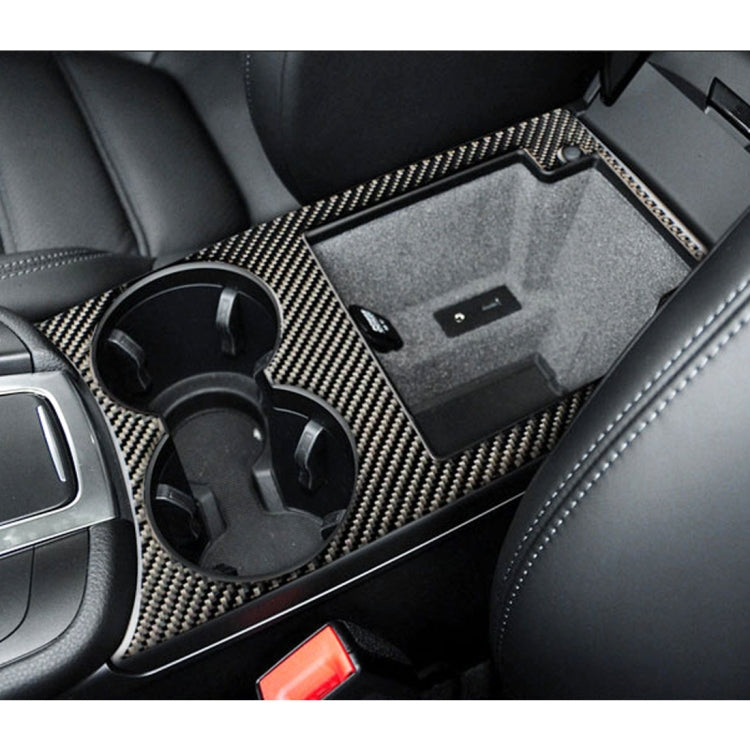สติ๊กเกอร์ตกแต่งแผงถ้วยน้ำรถยนต์คาร์บอนไฟเบอร์สำหรับ Porsche Macan, Water Cup Panel