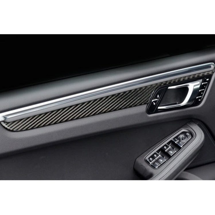 4 ชิ้นคาร์บอนไฟเบอร์รถแผงประตูสติกเกอร์ตกแต่งสำหรับปอร์เช่ Macan, Door Panel