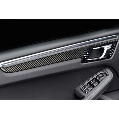 4 ชิ้นคาร์บอนไฟเบอร์รถแผงประตูสติกเกอร์ตกแต่งสำหรับปอร์เช่ Macan, Door Panel