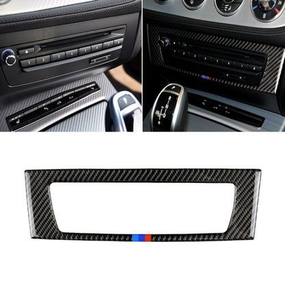 รถคาร์บอนไฟเบอร์แผงควบคุมกลางซีดีสามสีสติกเกอร์ตกแต่งสำหรับ BMW Z4 2009-2015, Central Control CD Panel Sticker(Three Color)