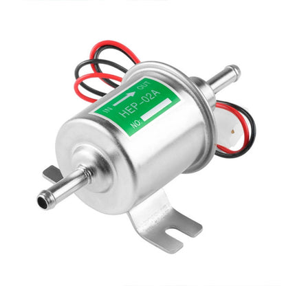 HEP-02A Universal รถ 24V ปั๊มเชื้อเพลิงแบบอินไลน์แรงดันต่ำปั๊มเชื้อเพลิงไฟฟ้า, 24V (Silver)