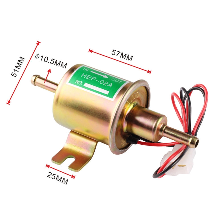 HEP-02A Universal รถ 24V ปั๊มเชื้อเพลิงแบบอินไลน์แรงดันต่ำปั๊มเชื้อเพลิงไฟฟ้า, 24V (Silver)