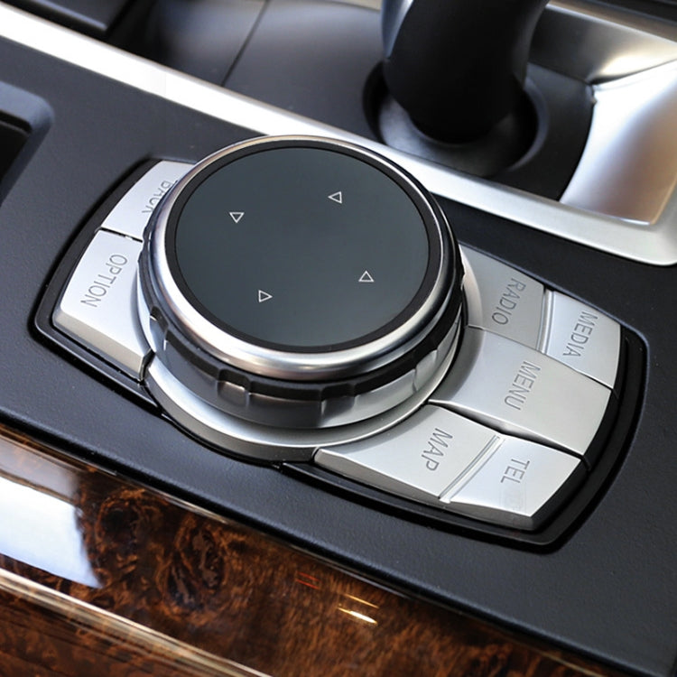ลูกบิดมัลติฟังก์ชั่นแก้ไข IDRIVE ปุ่มสติกเกอร์ตกแต่งสำหรับ BMW 1 2 3 5 Series X1 X3 X5 X6, Seven Button Bticker