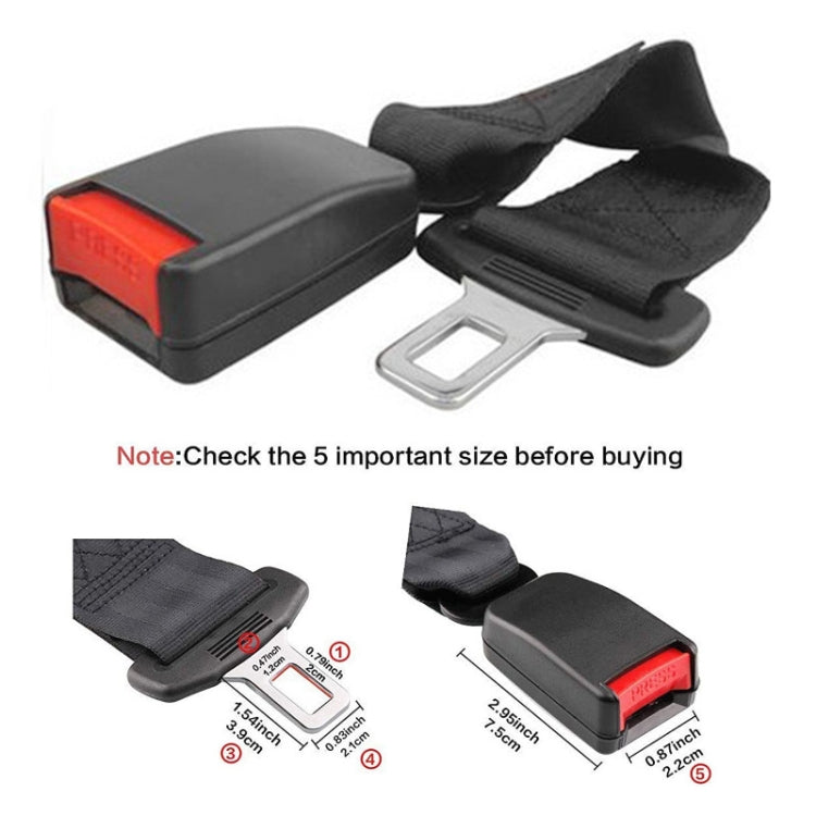 Universal Car Seat Belt Extension Strap, ความยาว: 36 ซม, Extension Strap Length: 36cm