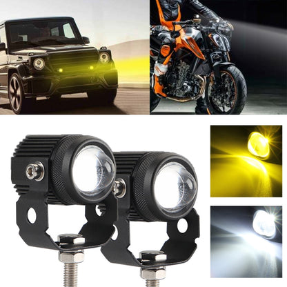 2 ชิ้น DC9-36V / 20W / 6000K / 3000K / 2000LM รถจักรยานยนต์ไฟหน้าสองสี / ไฟตัดหมอก, 20W