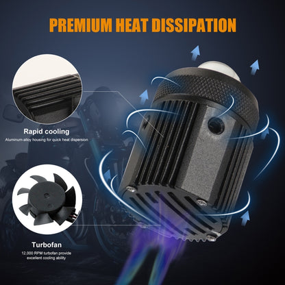 2 ชิ้น DC9-36V / 20W / 6000K / 3000K / 2000LM รถจักรยานยนต์ไฟหน้าสองสี / ไฟตัดหมอก, 20W