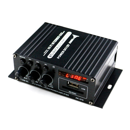 AK370 12V ครัวเรือน / รถ Bluetooth เครื่องขยายเสียงไฮไฟพร้อมรีโมทคอนโทรล, AK370