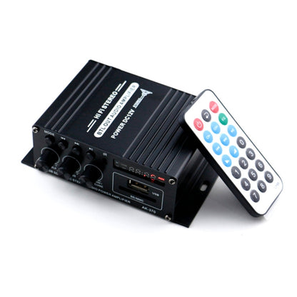 AK370 12V ครัวเรือน / รถ Bluetooth เครื่องขยายเสียงไฮไฟพร้อมรีโมทคอนโทรล, AK370