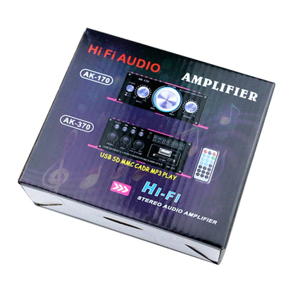 AK370 12V ครัวเรือน / รถ Bluetooth เครื่องขยายเสียงไฮไฟพร้อมรีโมทคอนโทรล, AK370