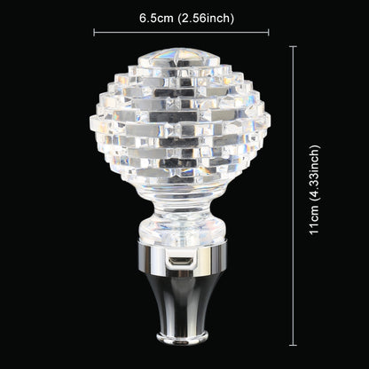 Universal รถ Nest รูปคริสตัลหัวเกียร์เกียร์ SHIFT KNOB พร้อมแสง, 4