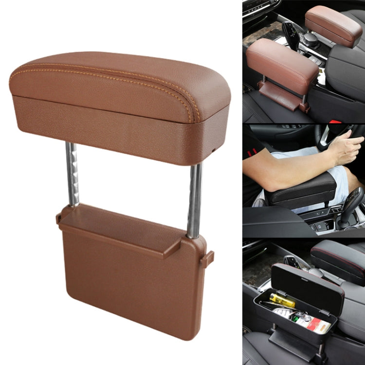 Universal รถ PU หนังห่อกล่องเบาะรถกล่อง Mat พร้อมกล่องเก็บ, 1pc(Black), 1pc (Black Red), 1pc(Black White), 1pc(Grey), 1pc(Beige), 1pc(Brown)