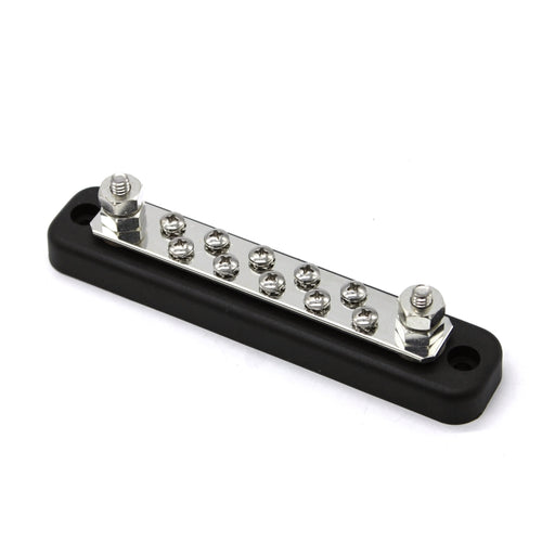 10 Way Power Distribution Bus Bar 10 บิตกล่องกระจายเดี่ยวสำหรับรถยนต์/RV/เรือ, 10-bit