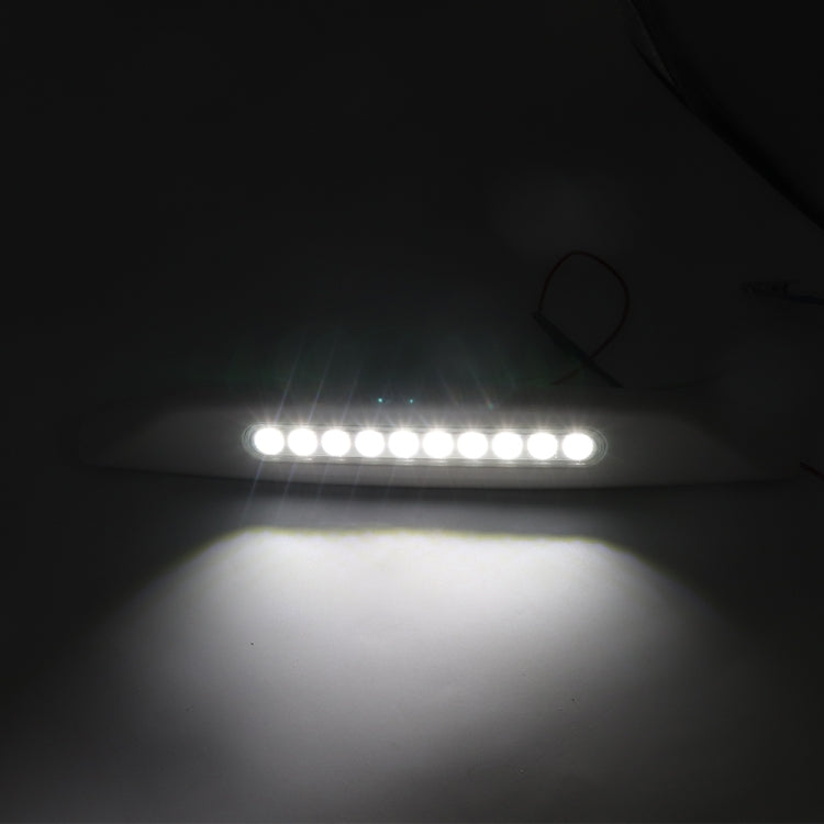 DC 12V 3W 6000K Marine เรือ Caravan RV กันน้ำ LED สปอตไลท์บันไดดาดฟ้าโดมโคมไฟเพดานโคมไฟ, White Shell