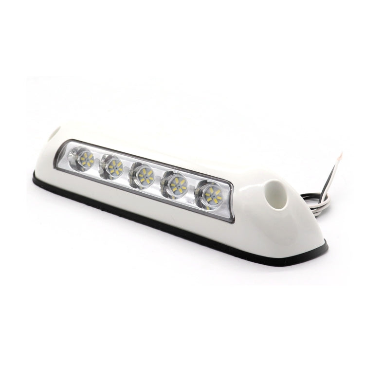 DC 12V 2.6W 6000K IP67 Marine RV กันน้ำ LED บันไดดาดฟ้าโดมโคมไฟเพดาน, สีขาวและฐานยาง, White Shell and Rubber Base