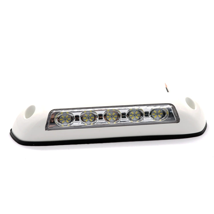 DC 12V 2.6W 6000K IP67 Marine RV กันน้ำ LED บันไดดาดฟ้าโดมโคมไฟเพดาน, สีขาวและฐานยาง, White Shell and Rubber Base