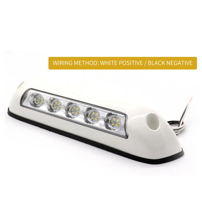 DC 12V 2.6W 6000K IP67 Marine RV กันน้ำ LED บันไดดาดฟ้าโดมโคมไฟเพดาน, สีขาวและฐานยาง, White Shell and Rubber Base