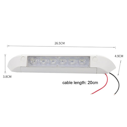DC 12V 2.6W 6000K IP67 Marine RV กันน้ำ LED บันไดดาดฟ้าโดมโคมไฟเพดานโคมไฟ, ฐานอลูมิเนียม, Aluminum Alloy Base