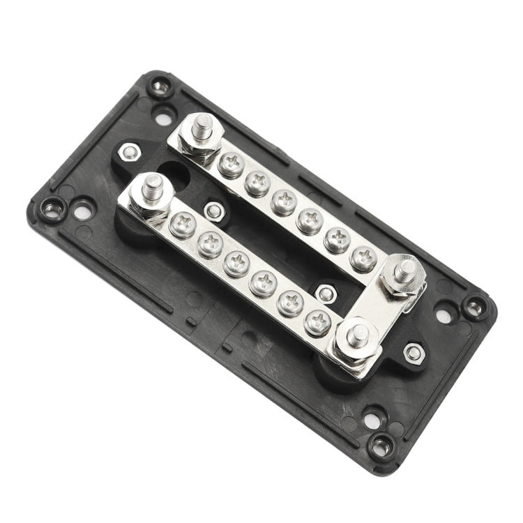 Max DC 48V 100A Heavy-Duty การออกแบบโมดูล Bus Bar 4 M6 / 12 M4 Terminal Studs กล่อง Busbar สำหรับรถยนต์/RV/เรือ, 100A