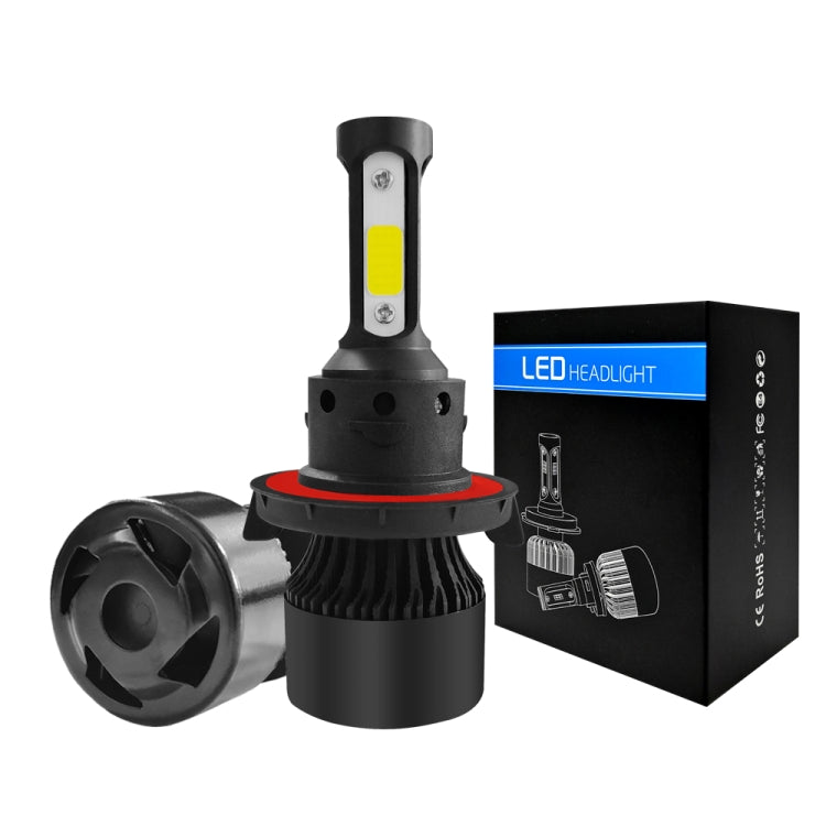 2 ชิ้น S2 H13 / 9008 DC9-36V / 25W / 6000K / 2500LM IP68 ไฟหน้ารถ LED, H13 / 9008