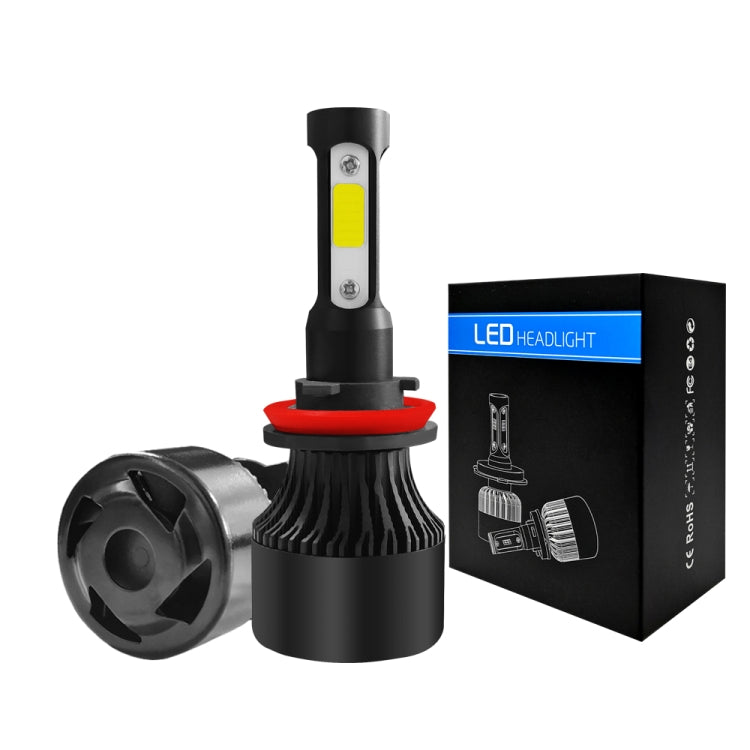 2 ชิ้น S2 H8 / H9 / H11 DC9-36V / 25W / 6000K / 2500LM IP68 ไฟหน้ารถ LED, H8 / H9 / H11