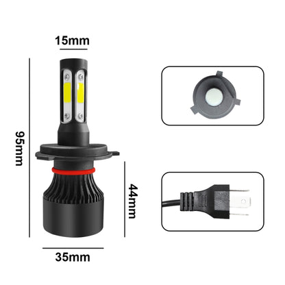 2 ชิ้น S2 H4 / HB2 / 9003 DC9-36V / 25W / 6000K / 2500LM IP68 ไฟหน้ารถ LED, H4 / HB2 / 9003