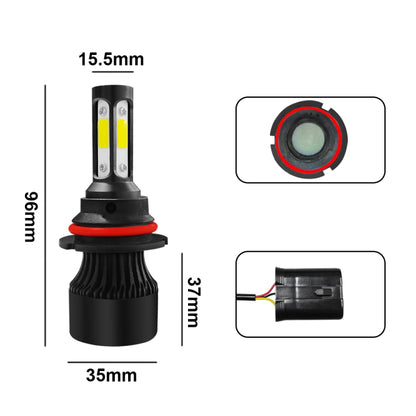 2 ชิ้น S2 9007 / HB5 DC9-36V / 25W / 6000K / 2500LM IP68 ไฟหน้ารถ LED, 9007 / HB5