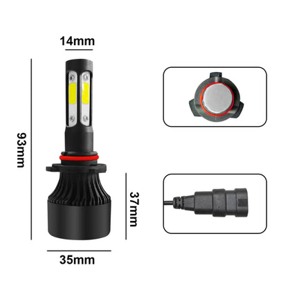 2 ชิ้น S2 9006 / HB4 DC9-36V / 25W / 6000K / 2500LM IP68 ไฟหน้ารถ LED, 9006 / HB4