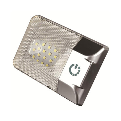 D4376S DC11-18V 3.6W 6000-6500K IP50 24LEDs SMD-5050 Marine RV หรี่แสงได้ LED Dome Light โคมไฟเพดานพร้อม Touch Control, D4376S