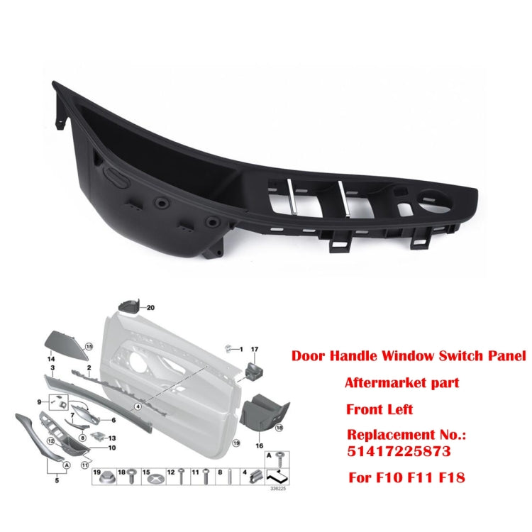 แผงสวิตช์หน้าต่างมือจับด้านหน้าซ้ายประตู 51417225875 สำหรับ BMW ซีรีส์ 5, For BMW 5 Series(Black), For BMW 5 Series(Beige), For BMW 5 Series(Brown)