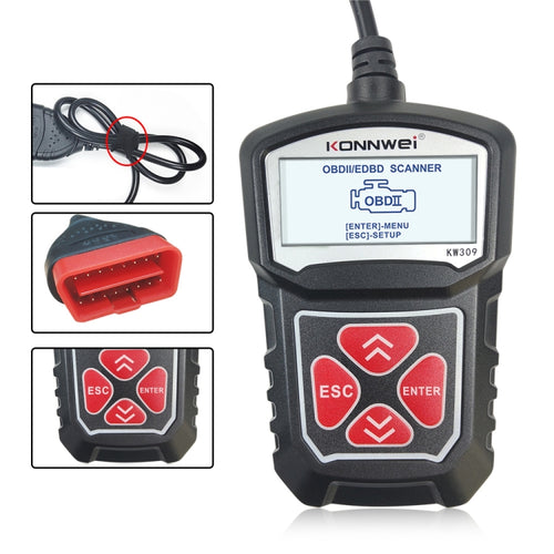 KONNWEI KW309 V309 V310 MS309 เครื่องอ่านโค้ด OBD2 เครื่องสแกนเนอร์เครื่องมือวินิจฉัย, KW309