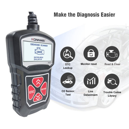 KONNWEI KW309 V309 V310 MS309 เครื่องอ่านโค้ด OBD2 เครื่องสแกนเนอร์เครื่องมือวินิจฉัย, KW309