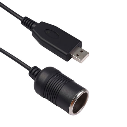 รถแปลงพอร์ต USB รถซ็อกเก็ตไฟแช็กหญิง 5V ถึง 12V Boost Power Adapter CABLE, 5V to 12V
