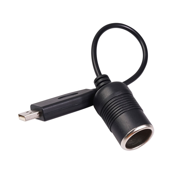 รถแปลงพอร์ต USB รถซ็อกเก็ตไฟแช็กหญิง 5V ถึง 12V Boost Power Adapter CABLE, 5V to 12V