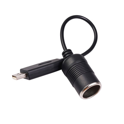 รถแปลงพอร์ต USB รถซ็อกเก็ตไฟแช็กหญิง 5V ถึง 12V Boost Power Adapter CABLE, 5V to 12V