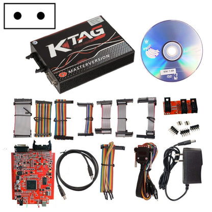 KTAG V7.020 บอร์ด PCB สีแดงเครื่องมือการเขียนโปรแกรม ECU โทเค็นไม่จำกัด, ปลั๊ก EU, EU Plug