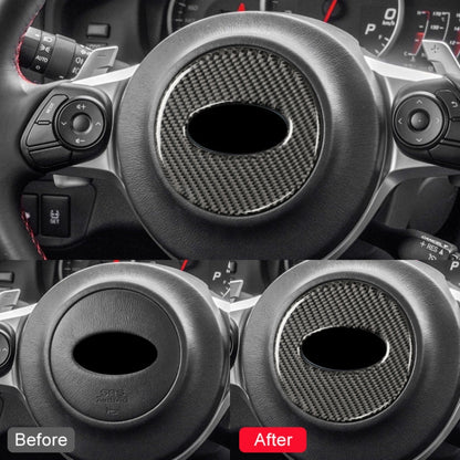 รถคาร์บอนไฟเบอร์พวงมาลัยสติกเกอร์ตกแต่งสำหรับ Subaru Forester 2016-2018,ซ้ายและขวา Universal, Steering Wheel, Steering Wheel Red