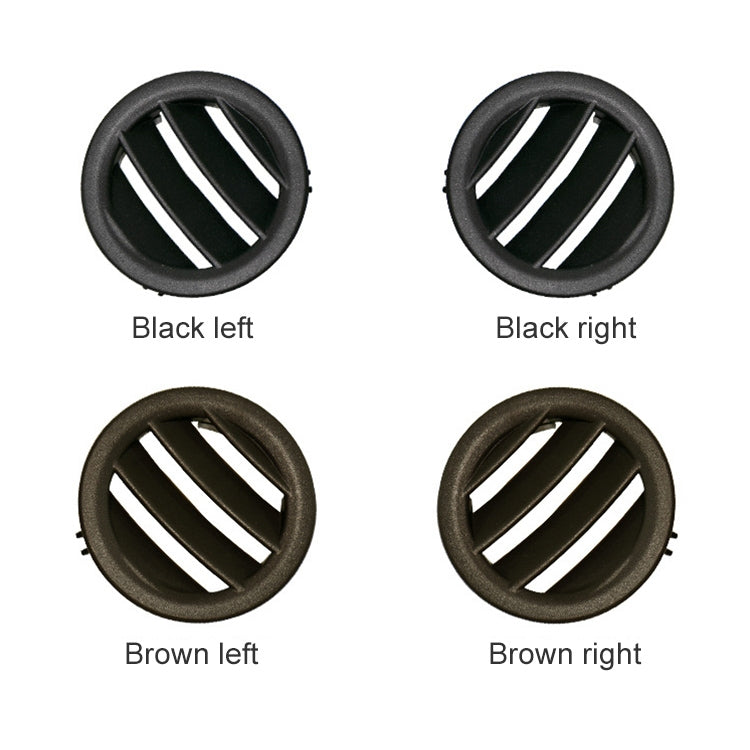รถด้านซ้ายแดชบอร์ดขนาดเล็ก Air Outlet Circular เครื่องปรับอากาศ Outlet สำหรับ Mercedes-Benz C Class W204, Left Side for W204 (Black), Left Side for W204 (Brown)