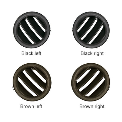 รถด้านซ้ายแดชบอร์ดขนาดเล็ก Air Outlet Circular เครื่องปรับอากาศ Outlet สำหรับ Mercedes-Benz C Class W204, Left Side for W204 (Black), Left Side for W204 (Brown)