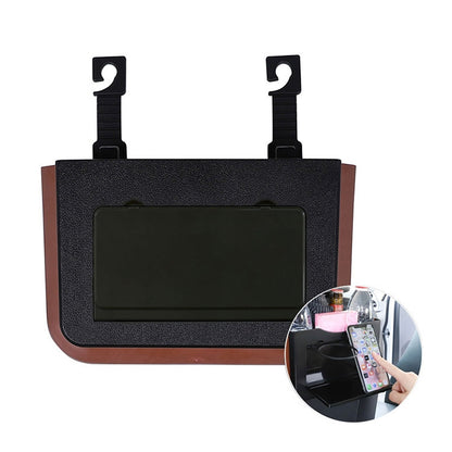 929 ถังขยะแบบแขวนพับได้พร้อมโต๊ะเล็กในรถยนต์, with Small Table Black