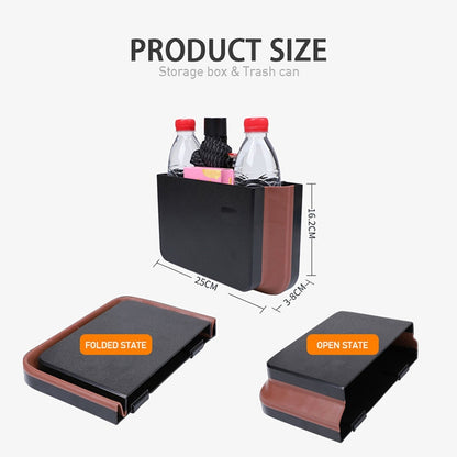 929 ถังขยะแบบแขวนพับได้พร้อมโต๊ะเล็กในรถยนต์, with Small Table Black
