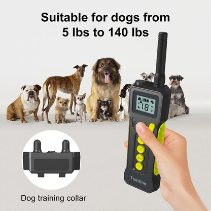 Tsattine T10 IP68 อุปกรณ์ฝึกสุนัขกันน้ำ 2000FT พร้อมไฟ LCD, T10