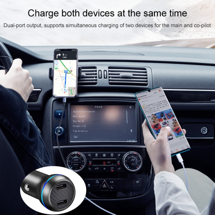 ACC-580 PD 40W พอร์ต Dual Type-C / USB-C ที่ชาร์จในรถยนต์แบบชาร์จเร็ว, ACC-580
