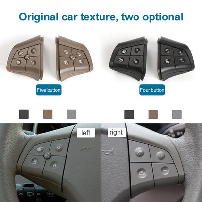 รถด้านขวา 4 ปุ่มพวงมาลัยปุ่มสวิทช์แผง 1648200110 สำหรับ Mercedes-Benz W164,ขับรถซ้าย, Right Side 4-button (Black), Right Side 4-button (Coffee), Right Side 4-button (Grey)