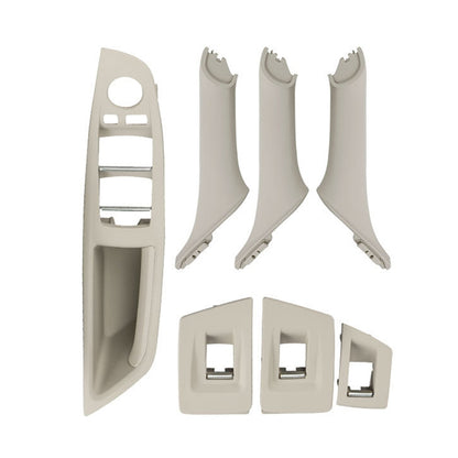รถรุ่นมาตรฐานภายในประตูมือจับดึงฝาครอบ 5141 7225 873 สำหรับ BMW F10 F18,ขับรถซ้าย, Standard Version (Black), Standard Version (Dark Coffee), Standard Version (Beige White), Standard Version (Grey), Standard Version (Beige), Standard Version (Wine Red)