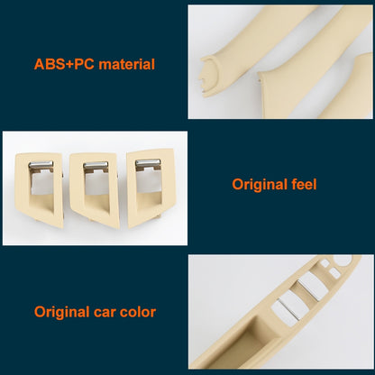 รถการกำหนดค่าสูงรุ่นภายในประตูดึงฝาครอบ 5141 7225 873 สำหรับ BMW F10 F18,ขับรถซ้าย, High Configuration Version (Black), High Configuration Version (Beige White), High Configuration Version (Grey), High Configuration Version (Beige)