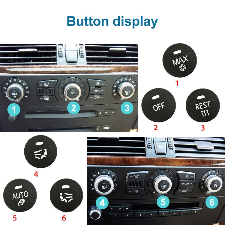 เครื่องปรับอากาศรถยนต์แผงปุ่มสวิทช์อัตโนมัติ 6131 9250 196-1 สำหรับ BMW E60 2003-2010,ขับรถซ้าย, AUTO